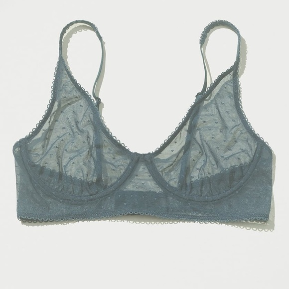 NWT. Zara Green Dotted Mesh Bra. Size 36B. - Picture 2 of 8